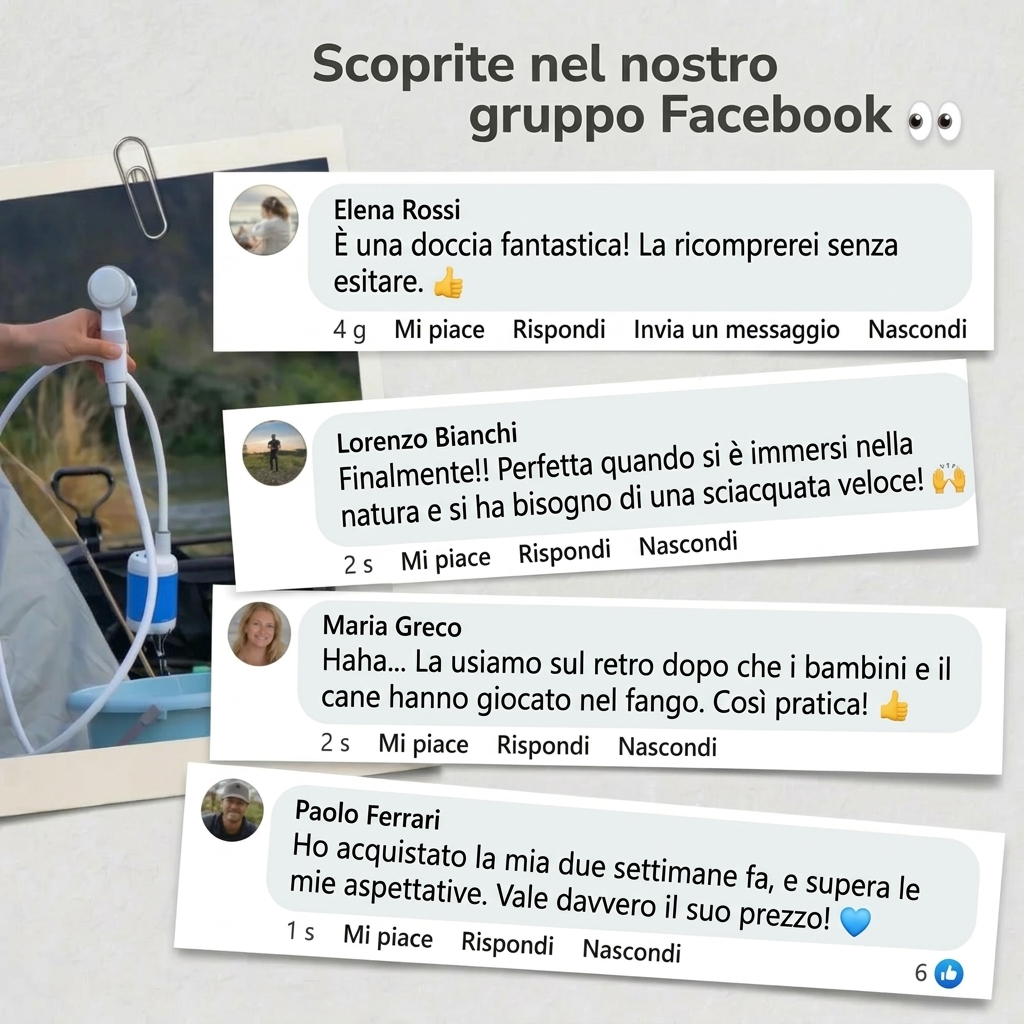 Pompa d'Acqua Portatile: Kit con Tubo e Boccagli