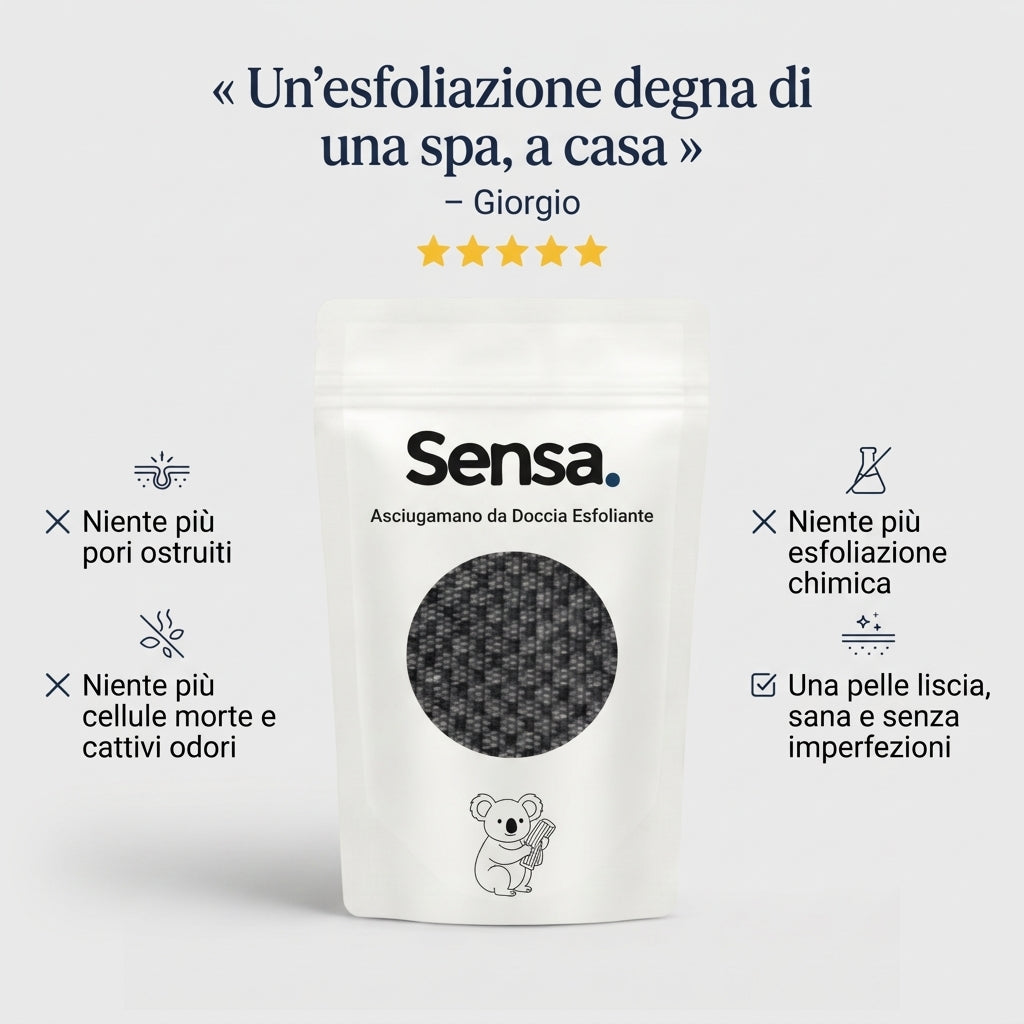 Asciugamano da doccia esfoliante Sensa™