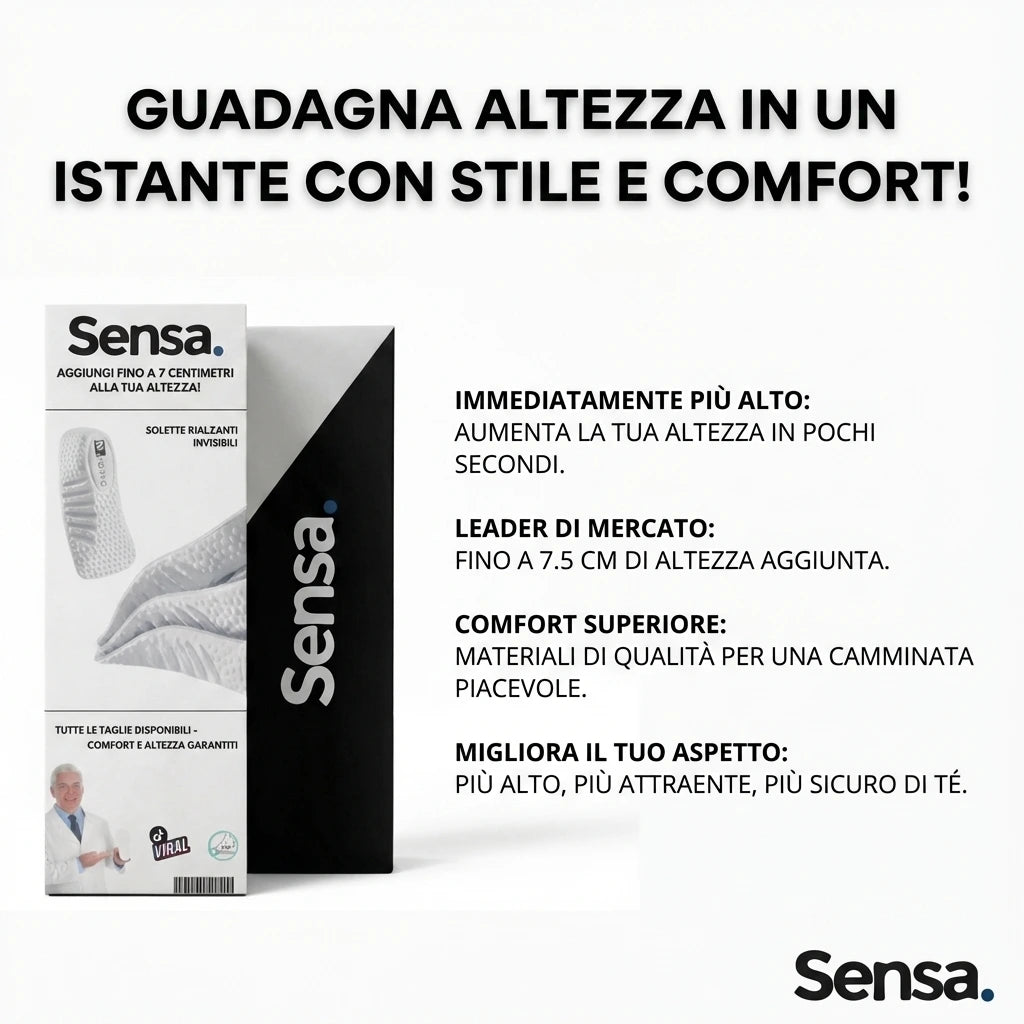 Solette ortopediche rialzanti AltaStep™ - Sensa