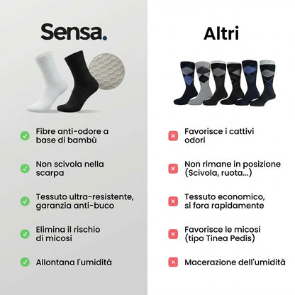 Calze SENSA a metà polpaccio in fibra di bambù premium
