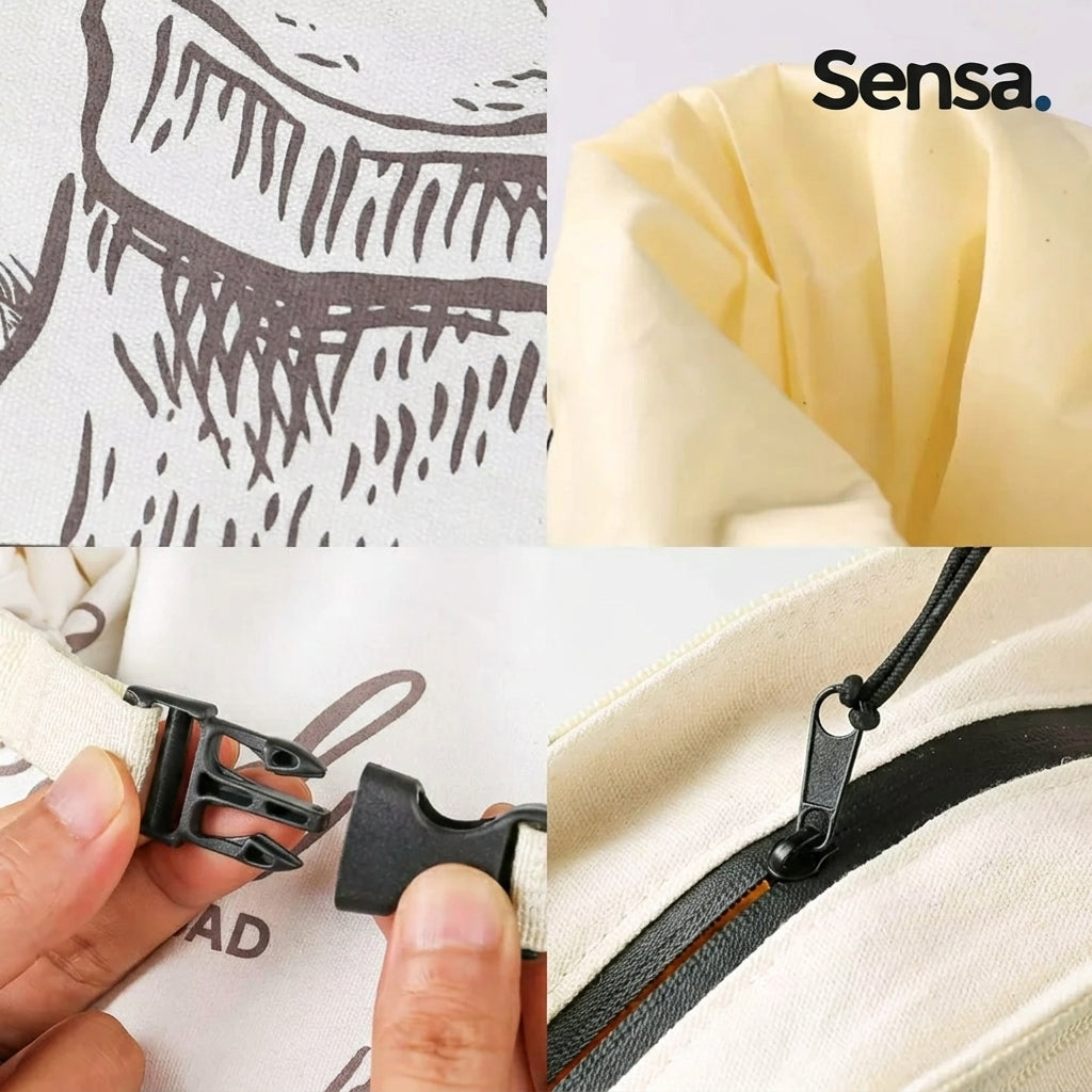 Sacchetto Portapane in Cera d'Api Biologica - 100% Cotone Bio